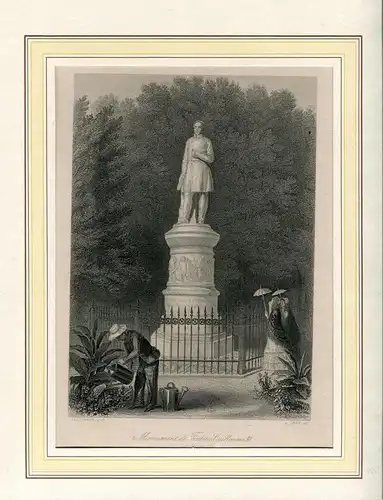Monument De Frederic Guillaume III Gravierkunst Bei J.Gray Ein Muster Leutemann