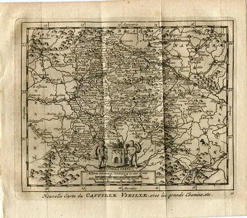 Novelle Carte De Castillae Vieille.grabado Pieter Vander Aa, 1715