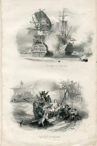 Schlacht von Der Dritte Weltkrieg Anglo-Holandesa IN 1673. Lithographie 1844