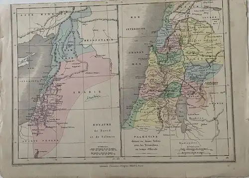Mapa. Royaume De David Et De Salomon Und Palästina