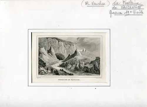 Francia. Fontaine De Vaucluse Gravierkunst Bei Skelton Ein Muster Rauch , 1835