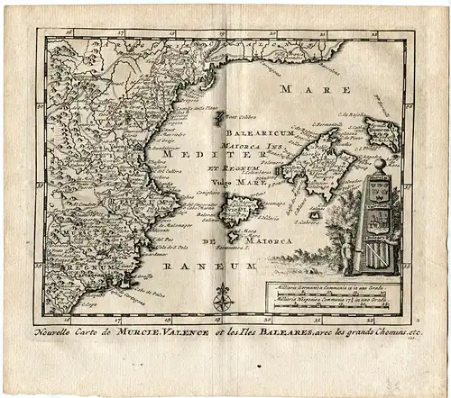 Nouvelle Carte De Murcie, Valence Et Les Iles Balearen Bei P. Van der Aa