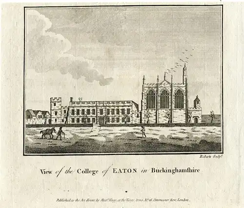 Inglaterra. View Of The College Of Eaton IN Buckinghamshire Gravur Bei Roberts