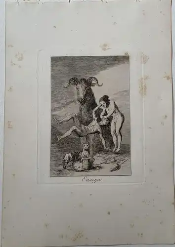 Goya. Ensayos. Caprice 60 von Der 5ª Ausgabe (1881-86) De Calcografia