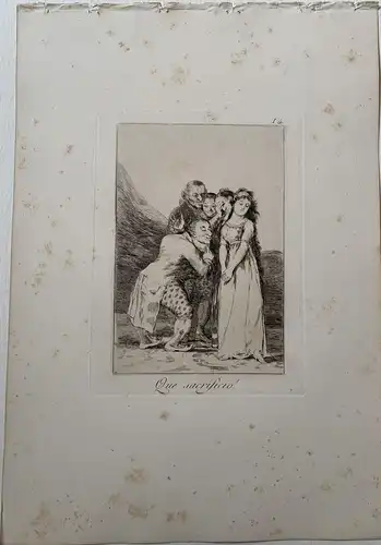 Goya. Als Sacrificio. Caprice 14 von Der 5ª Ausgabe (1881-86) De Calcografia
