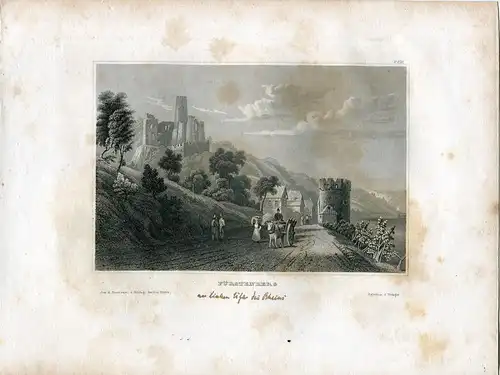 Alemania. Ruinen Von Castillo De Fúrstemberg. Gravierkunst 1832