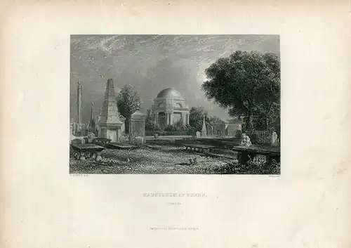 Mausoleum Of Burns, Dumfreis Gravierkunst Bei W.Forest De Ein Muster D. O. Hill