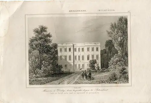Inglaterra. Maison Auf Derby Dans Laquelle Logea Le Pretendant. Lemaitre, 1875
