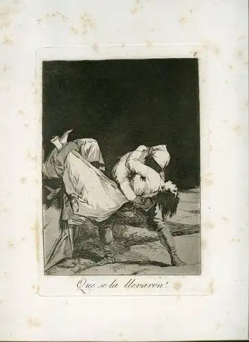 Die Sich La unter der Leitung, Gravierkunst Nr 8 Original De Goya 5ª Ausgabe (