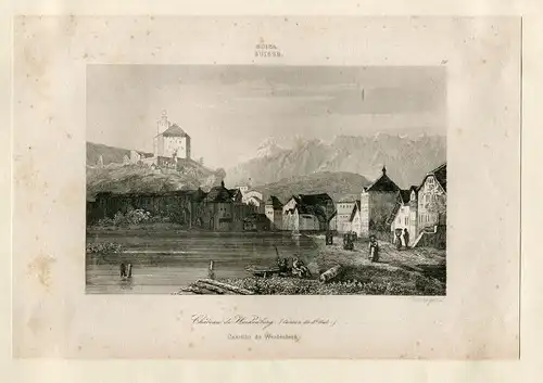 Suiza. Chateau De Werdenberg Gravierkunst Bei E.Rouargue IN / Auf / Im 1838