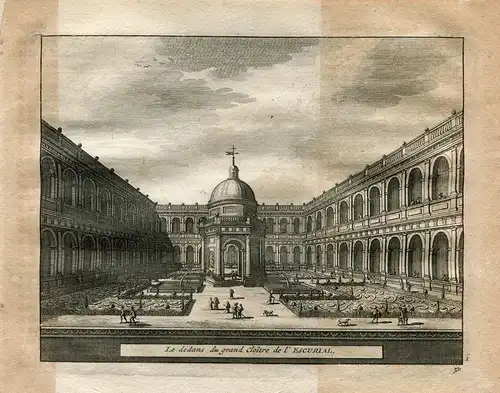 Madrid. Der Escorial. Innen Von Großer Kreuzgang Von Interior. Vander Aa. 1715
