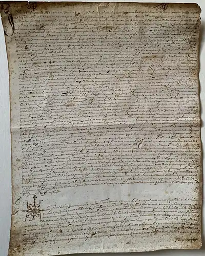 Handschrift Mittelalter Datiert IN / Auf / Im 1590