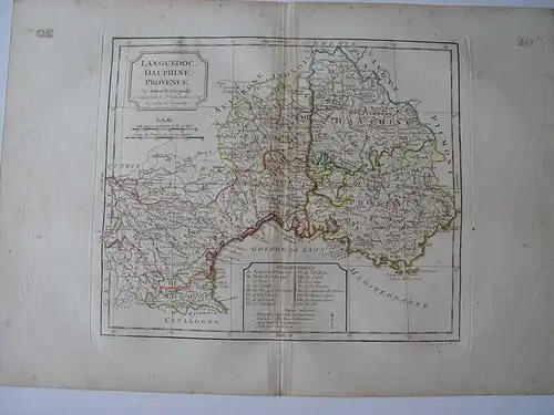 Languedoc Dauphine, Provence Par Robert De Vaugondy-Delamarché 1800