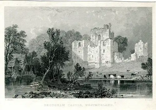 Brougham Castle Westmorland Gravierkunst Bei S. Lacey De Ein Muster De T. Allom