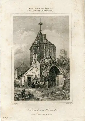 Inglaterra.yarmouth. Tour North Ouest. Gravierkunst Bei Lemaitre. 1845