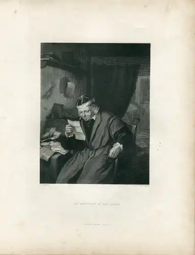 An Advocate IN His Study Gravierkunst W.Worthington Kopie De A.Ostade
