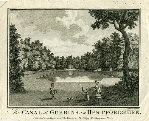 The Canal At Gubbins IN Hertfordshire Gravierkunst Bei Taylor 1800