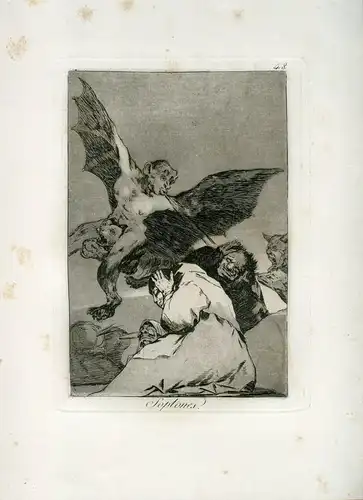 Soplones, Gravierkunst Nr 48 Original De Goya 5ª Ausgabe (1881-1886)