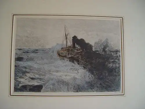 «Navy» Gravierkunst Bei W.Rohr Auf Baustelle De Hans Von Bartels. 1880