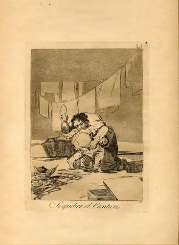 Goya « Si Quebró Der Kantharos » Gravierkunst (Gravur) Ovp Nº25 Launen (