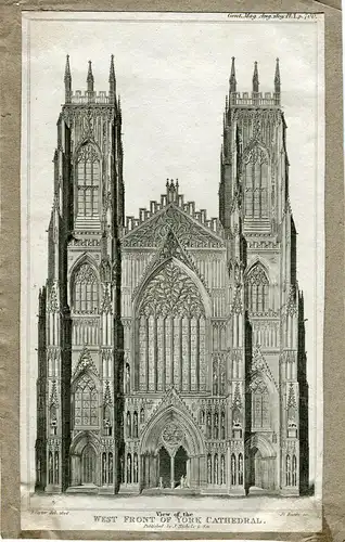 West Front Of York Cathedral Gravierkunst IN 1806 Bei Js, Besire De Un Motiv J C