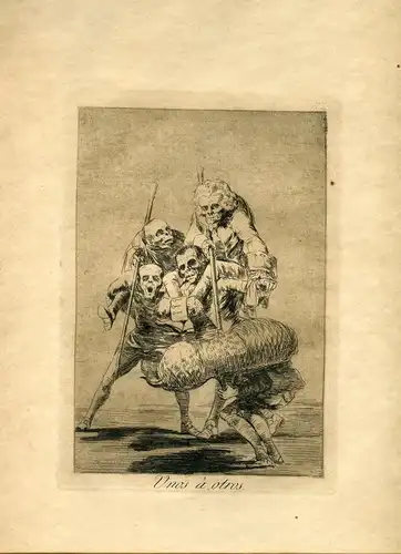 Goya « Ca Auf Weitere » Gravierkunst (Etching, Gravur) Orig Nr 77 Launen (