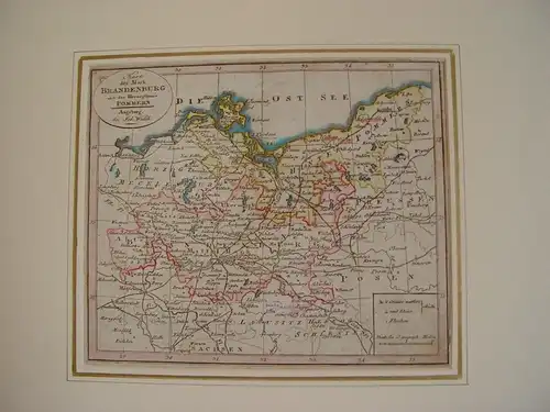 Karte Der Mark Brandenburg Pommern Edited IN Augsburg Bei Joh Walch IN 1812