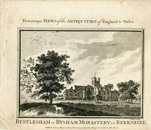 Bustlesham Oder Bysham Monastery IN Berkshire Gravierkunst Bei Alexander Hogg