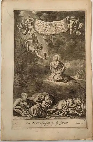 Biblia. Our Saviour Praying IN The Garden, Gravierkunst Bei Richard Blome, 1690