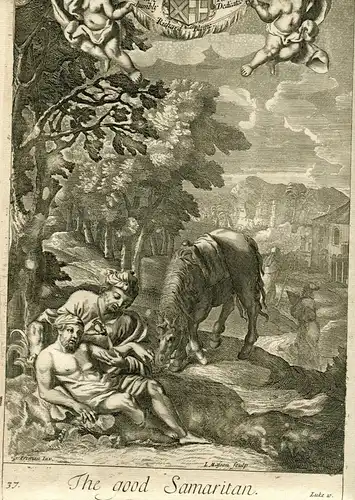 The Good Samaritan Gravierkunst Bei L.Masson De Ein Muster De G.Freman