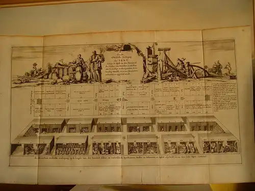 «Tweede Of Middelst Verdieping Der Arke » Wilhemus Goeree 1690 Gravur By Jan L