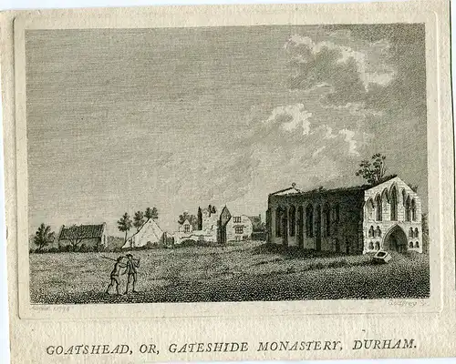Goatshead Oder Gateshide Monastery, Durham Gravierkunst Bei Geoffrey IN 1774
