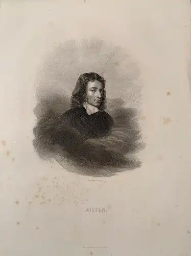 Portrait De John Milton Gravierkunst Bei Sixdennier IN / Auf / Im 1880