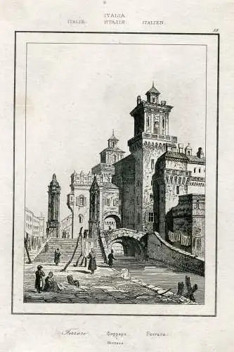 Italia. Ferrara. Gravierkunst 1840
