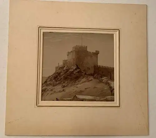 Sicilia. Castillo Normando La Falconara. ( Siglo XIII ) . Druck. Jahrhundert