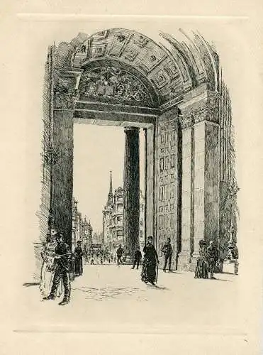 Print Of Inside The West Door Of St Pauls Cathedral