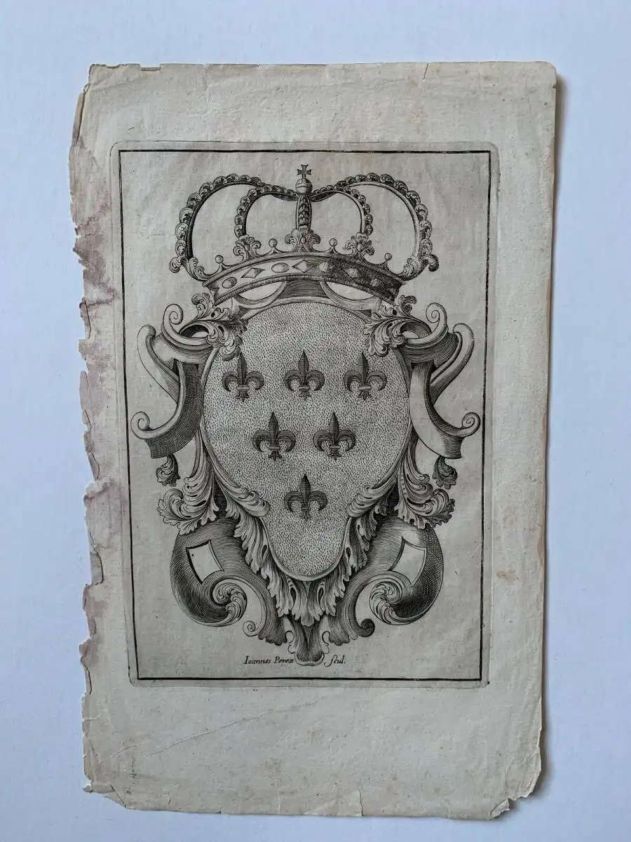 Wappen Adelstitel Von Jh. Gravierkunst Bei Ioannes Perez