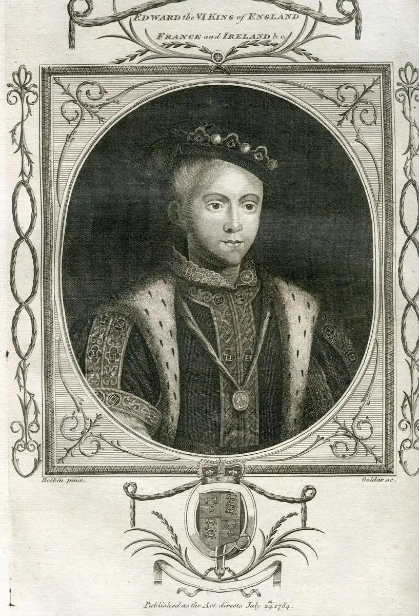 Edward Vi. King Of England & France And Ireland. John Goldar (1729-1795)