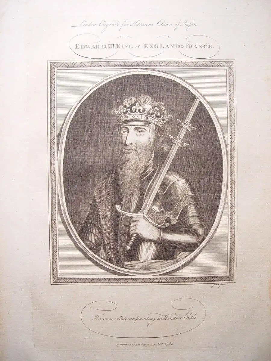 Edward Iii. King Of England & France Gravierkunst Bei John Goldar (1729-1795)