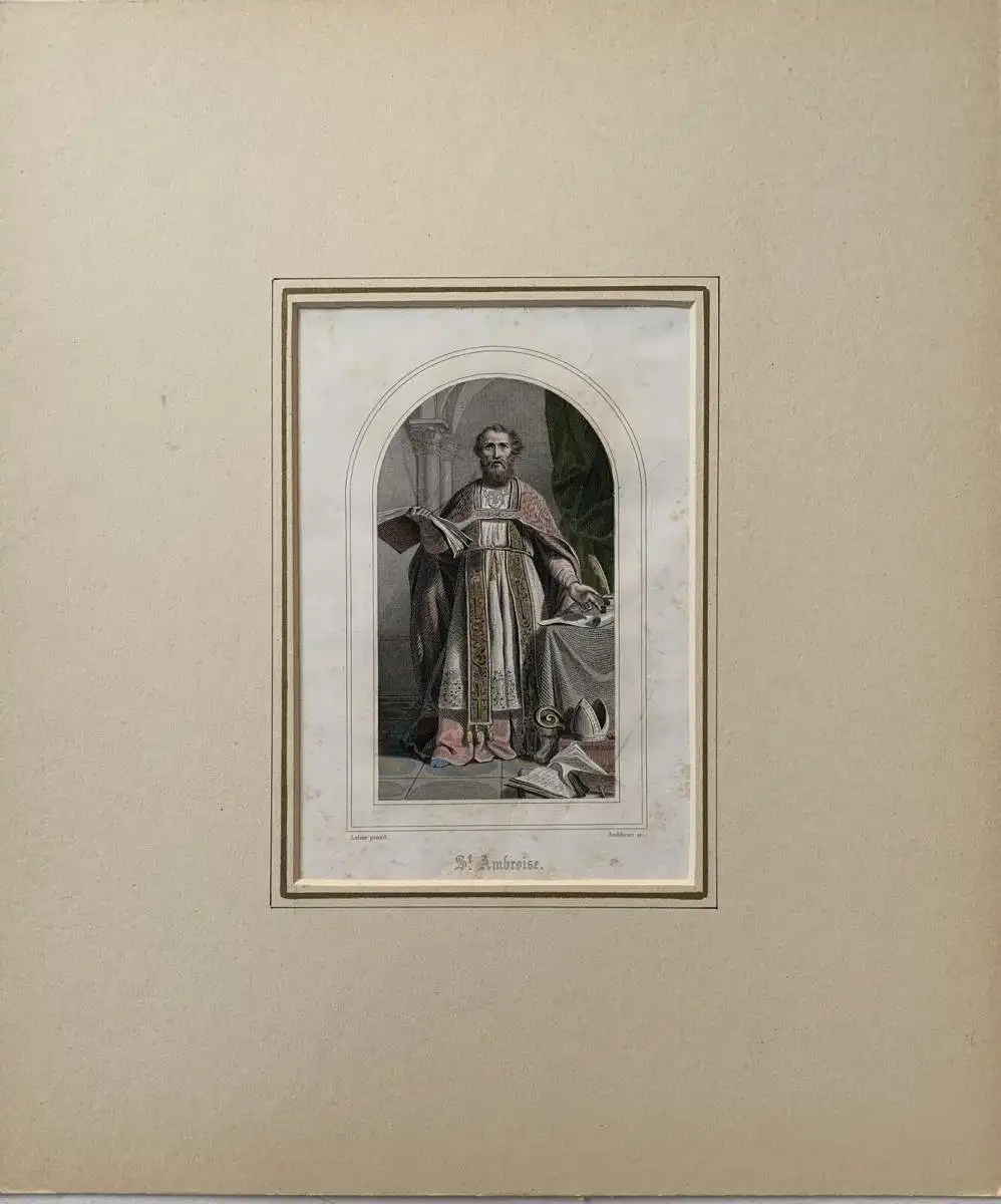 St.Ambrosio - Gravierkunst Religiös. Jahrhundert