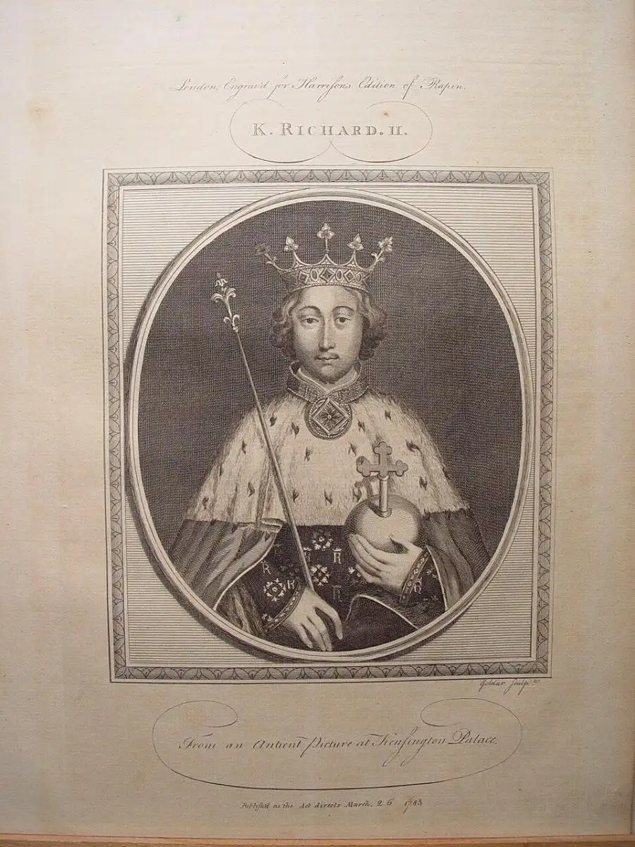 K.Richard Ii. Gravierkunst Bei John Goldar (Oxford, 1729-Londres, 1795)