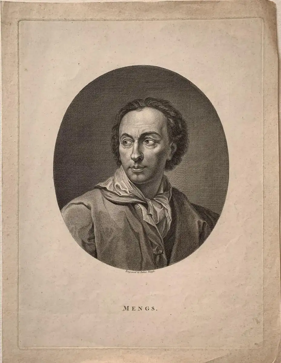 « Portrait De Antonio Raphael Mengs » Aufgezeichnet James Neagle