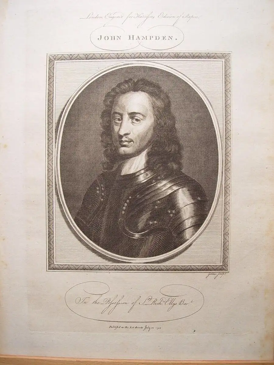 John Hampden. Gravierkunst Bei John Goldar (Oxford 1729- London 1795)