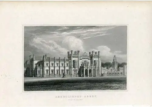 Escocia. Abercairney Abbey, Perthshire, Gravierkunst De Ein Muster J. P. Neale