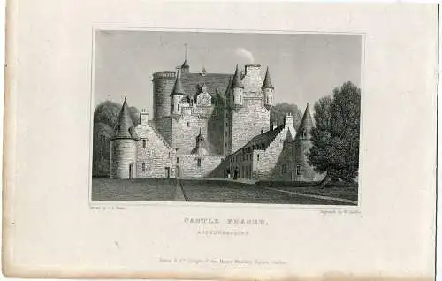 Escocia.castle Fraser Gravierkunst IN / Auf / Im 1831 Bei W.Deeble De Ein Werk