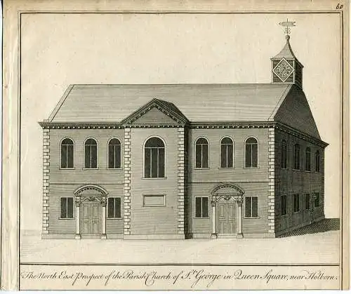 The North East Prospect Of The Parish Church Of St.George IN Queen Square -
