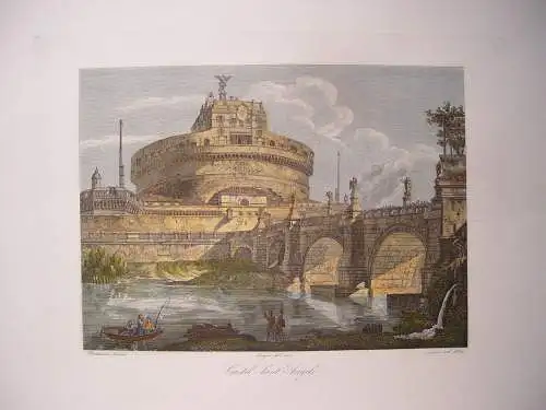 Italia. ROM « Castel Sant´Angelo » Intagliatore Roman Domenico Amici (Gravur)