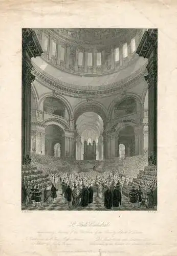 « St.Paul 'S Cathedral 'Gravierkunst Bei W. H. Fuge De Un Estudio De F.Mackenzie
