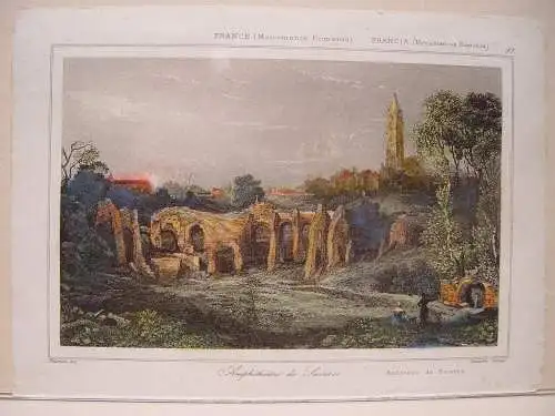 France.« Amphíthéátre De Saintes » Gravur Augustin Francois Lemaitre (Gravur)