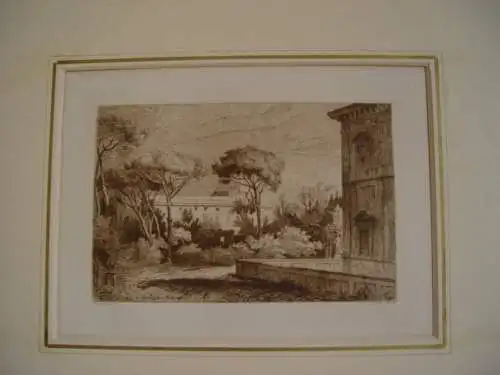 «Landschaft» Gravierkunst Bei L.Gaucherel (1816-1886) After Claude Lorrain